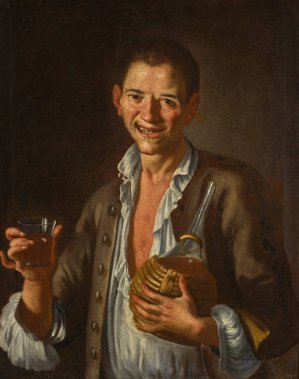 Portrait of a boy laughing by Giuseppe Bonito Oil Painting