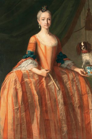 Portrait Of The Infanta Maria Josefa De Borbon by Giuseppe Bonito Oil Painting
