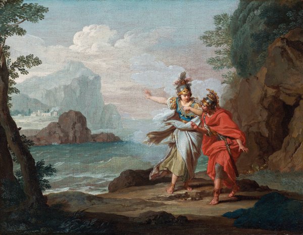 Athena Appearing To Odysseus To Reveal The Island Of Ithaca by Giuseppe Bottani - Hand-Painted Oil Painting Reproduction