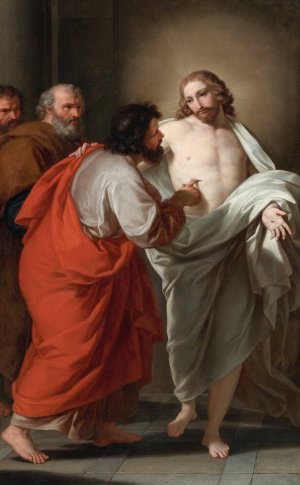 The Incredulity of Saint Thomas by Giuseppe Bottani Oil Painting