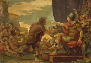 Alexander the Great Refuses to Take Water by Giuseppe Cades - Oil Painting Reproduction