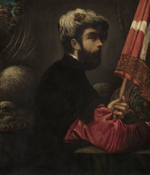 Portrait of a Man as Saint George by Giuseppe Caletti Oil Painting