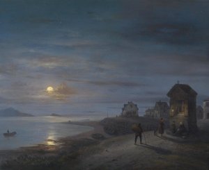 Kustenlandschaft by Giuseppe Canella Oil Painting