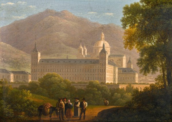 The Escorial by Giuseppe Canella - Hand-Painted Oil Painting Reproduction