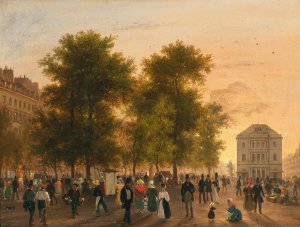 Theatre de l'Ambigu-Comique by Giuseppe Canella Oil Painting