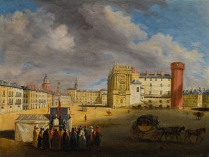 Turin, A View Of The Piazetta Reale by Giuseppe Canella Oil Painting