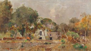 Casale in Torre del Greco by Giuseppe Casciaro Oil Painting