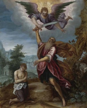 Abraham And Isaac by Giuseppe Cesari Oil Painting