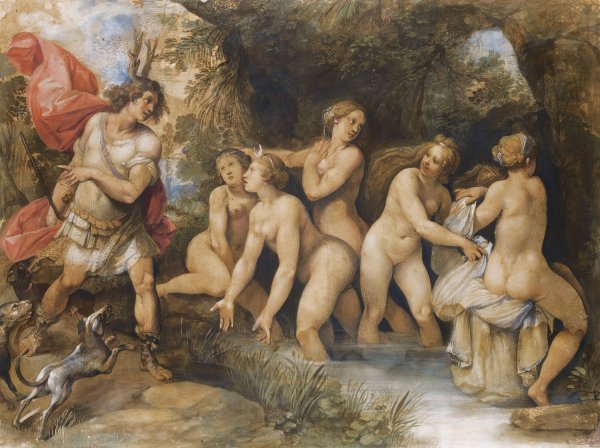 Main Product Photo of Diana and Actaeon Painting by Giuseppe Cesari
