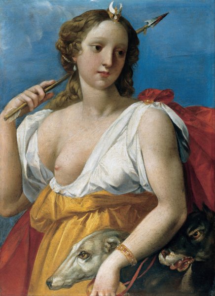Main Product Photo of Diane the Huntress  Painting by Giuseppe Cesari