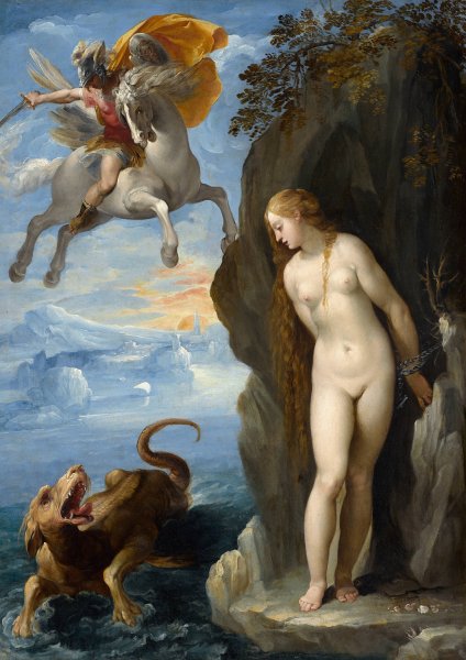 Main Product Photo of Perseus Rescuing Andromeda  Painting by Giuseppe Cesari