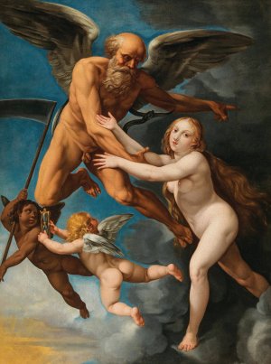 Time abducting truth by Giuseppe Cesari Oil Painting