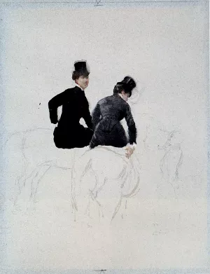 Amazzoni by Giuseppe De Nittis Oil Painting