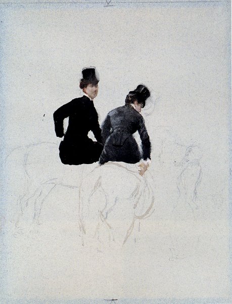 Main Product Photo of Amazzoni Painting by Giuseppe De Nittis