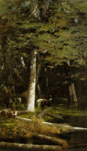 Nella Foresta by Giuseppe De Nittis Oil Painting