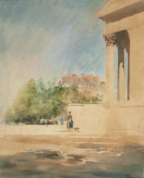 Main Product Photo of Place de la Madeleine Painting by Giuseppe De Nittis