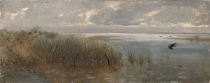 Seelandschaft in der Umgebung von Neapel by Giuseppe De Nittis Oil Painting