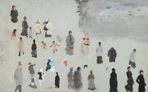 Main Product Photo of Sulle Strade Di Parigi  Painting by Giuseppe De Nittis