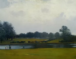 The Serpentine Hyde Park by Giuseppe De Nittis - Oil Painting Reproduction