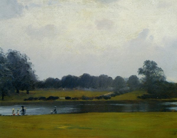 Main Product Photo of The Serpentine Hyde Park Painting by Giuseppe De Nittis