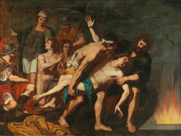 The three Hebrews in the fiery furnace by Giuseppe Di Guido - Hand-Painted Oil Painting Reproduction