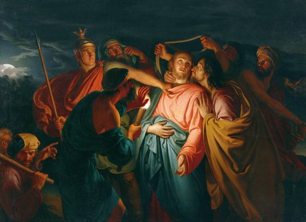 The Judas Kiss  by Giuseppe Diotti - Hand-Painted Oil Painting Reproduction