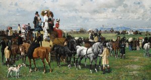 The Derby Reale by Giuseppe Gabani Oil Painting