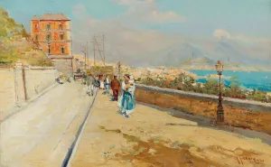 Scene near Naples II by Giuseppe Giardiello Oil Painting