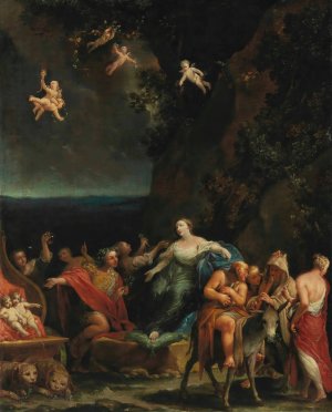 Bacchus and Ariadne by Giuseppe Maria Crespi Oil Painting