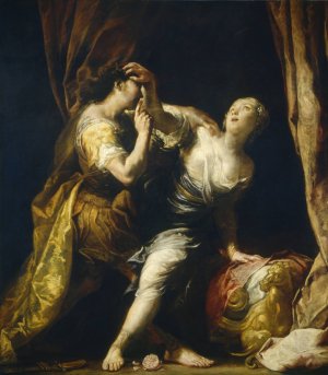 Tarquin and Lucretia by Giuseppe Maria Crespi Oil Painting