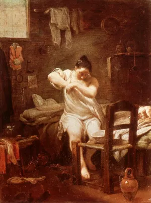 The Flea by Giuseppe Maria Crespi Oil Painting