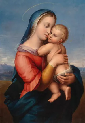 Madonna Tempi, after Raphael by Giuseppe Mazzolini Oil Painting
