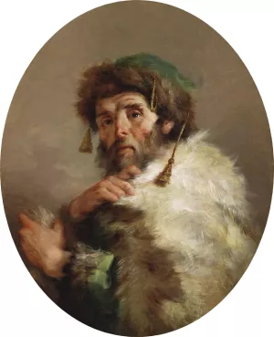 Allegorie Winter by Giuseppe Nogari Oil Painting