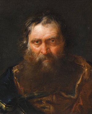 Portrait Of A Bearded Man by Giuseppe Nogari Oil Painting