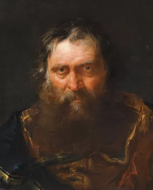 Portrait Of A Bearded Man by Giuseppe Nogari Oil Painting