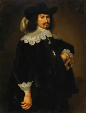 Portrait of a nobleman by Giuseppe Nuvolone Oil Painting