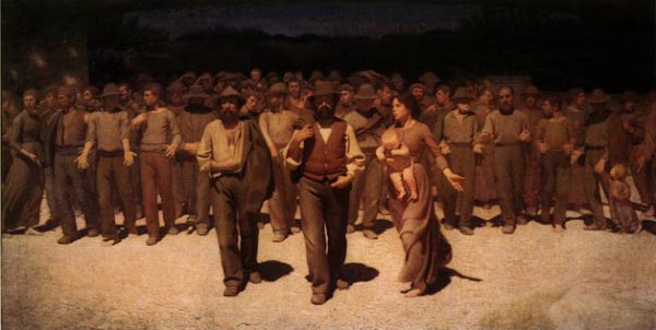 Main Product Photo of Il Quarto Stato Painting by Giuseppe Pellizza Da Volpedo