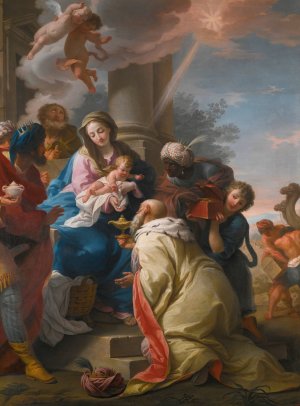 The Adoration Of The Magi by Giuseppe Peroni Oil Painting