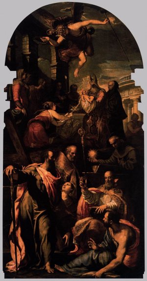 Presentation of Mary in the Temple by Giuseppe Salviati Oil Painting