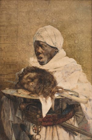 Justice in Morocco by Giuseppe Signorini Oil Painting