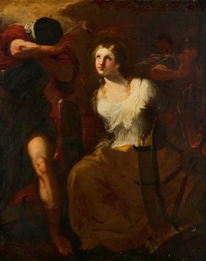 The Martyrdom Of Saint catherine Of Alexandria by Giuseppe Simonelli Oil Painting