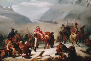 Papst Pius VII. uberschreitet die Alpen by Giuseppe Sogni Oil Painting