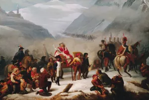 Papst Pius VII. uberschreitet die Alpen by Giuseppe Sogni Oil Painting