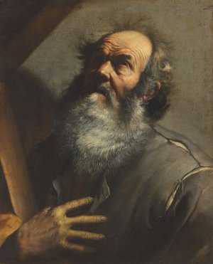 Saint Andrew by Giuseppe Vermiglio Oil Painting