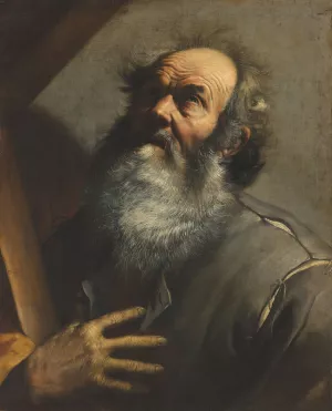 Saint Andrew by Giuseppe Vermiglio Oil Painting