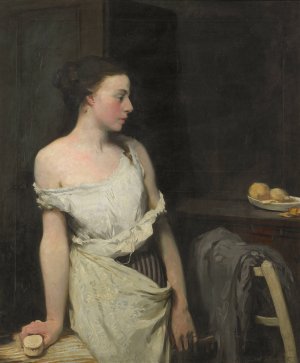 Girl at her toilet by Glyn Warren Philpot Oil Painting