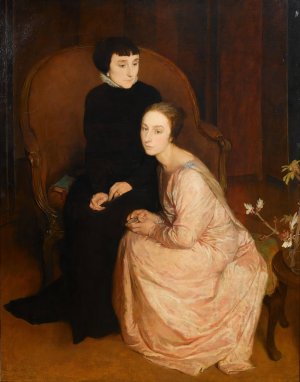 The Sisters Of The Artist by Glyn Warren Philpot Oil Painting