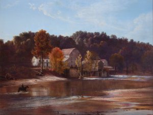 Governor Morrow's Mill by Godfrey Frankenstein Oil Painting