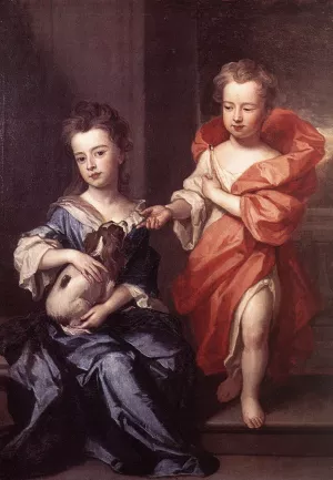 Edward and Lady Mary Howard Oil painting by Godfrey Kneller