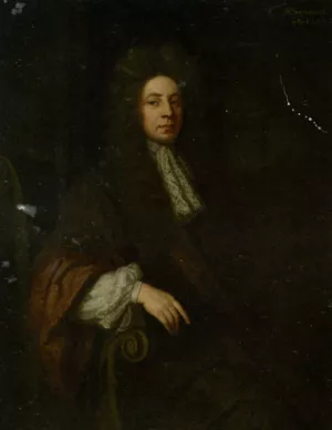 Portrait of Sir Robert Southwell in a Brown Robe Oil painting by Godfrey Kneller